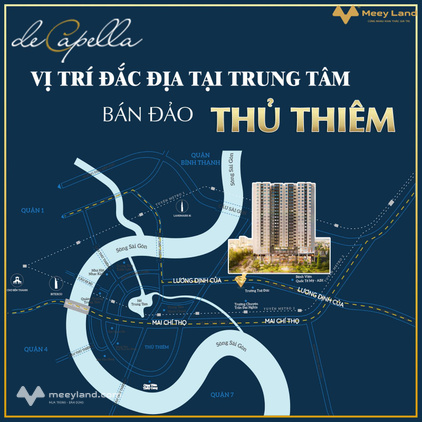 Bán căn hộ 2 phòng ngủ dự án De Capella Thủ Thiêm nhà mới đẹp giá chỉ 7,6 tỷ