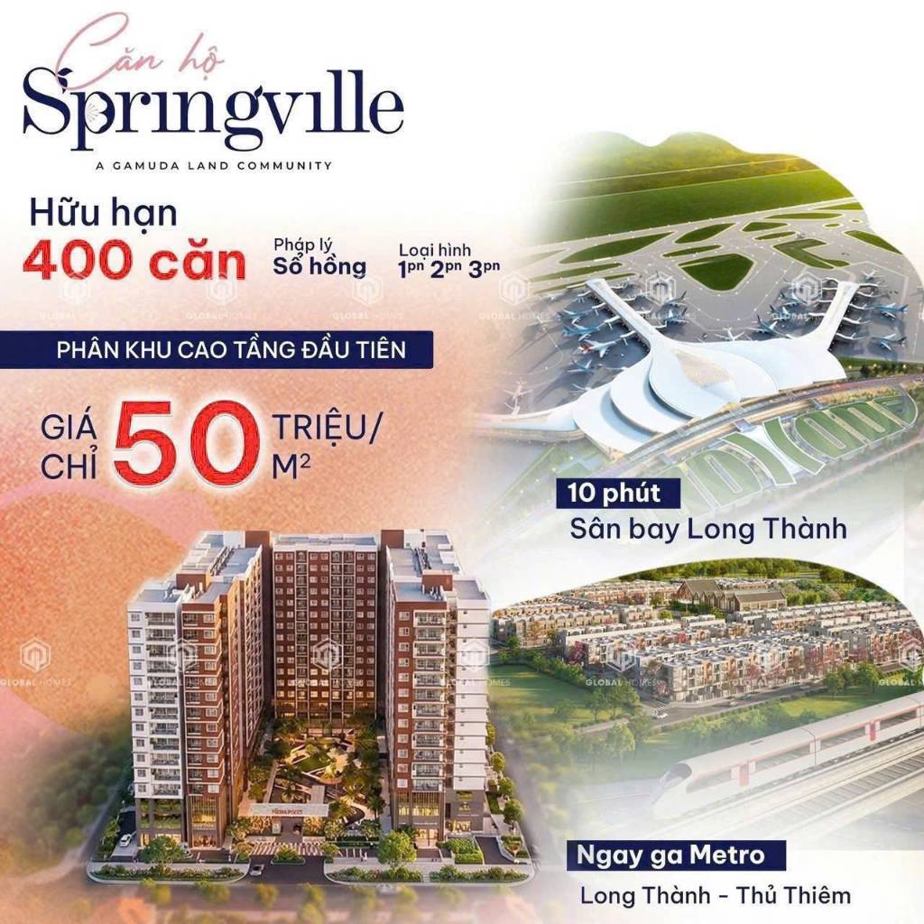 MỞ BÁN CĂN HỘ KĐT SPRING VILLE, CƠ HỘI ĐẦU TƯ KHÔNG DÀNH CHO SỐ ĐÔNG