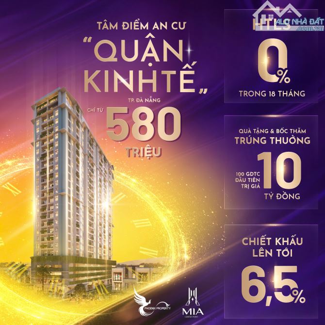 Bán nhanh căn 2 Phòng ngủ dự án Mia Center Point view biển giá chỉ từ 3.2 tỷ/ căn