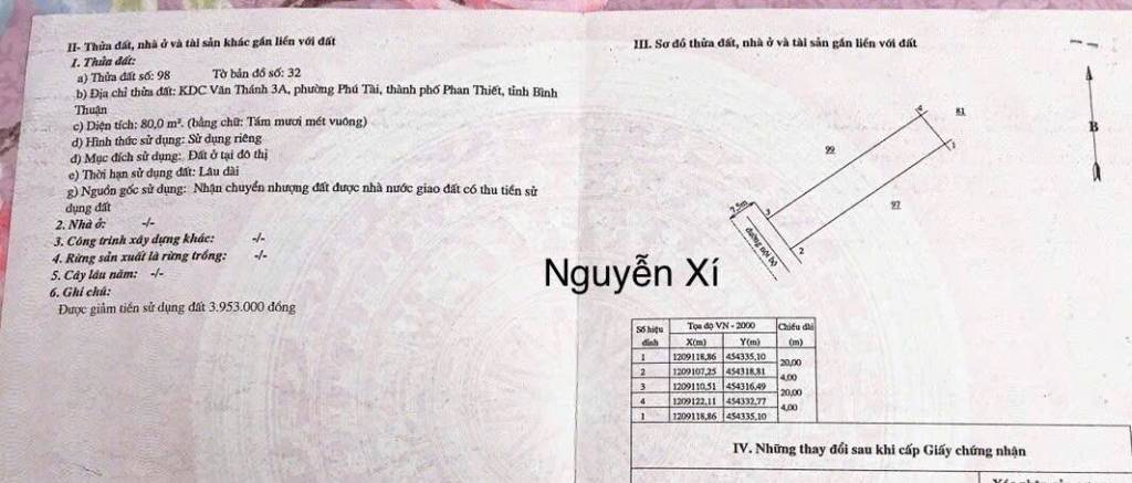 CẦN BÁN NHANH ĐẤT NGUYỄN XÍ VĂN THÁNH, GẦN CHỢ DÂN SINH, GIÁ ĐẦU TƯ