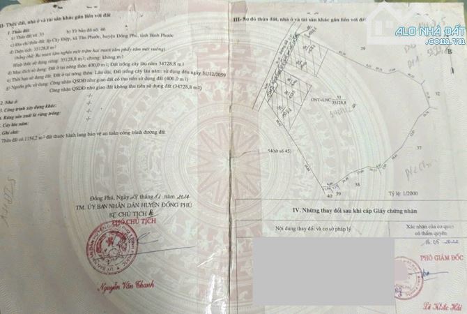 2.8 ha QH SKC sẵn 400m thổ cư chủ bao lên SKC GIÁ 22 tỉ