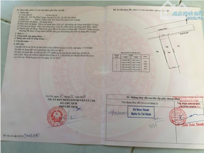 Cần bán gấp dãy nhà trọ 10 phòng 1 kiot ở đường Võ Thị Nhúa, xã Tân Phú Trung Củ Chi 830tr