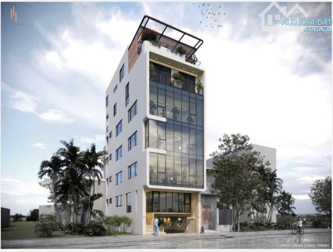 Tòa văn phòng có hầm 8 tầng tại CỔ LINH AEON - đối diện vườn hoa vỉa hè - giá tốt