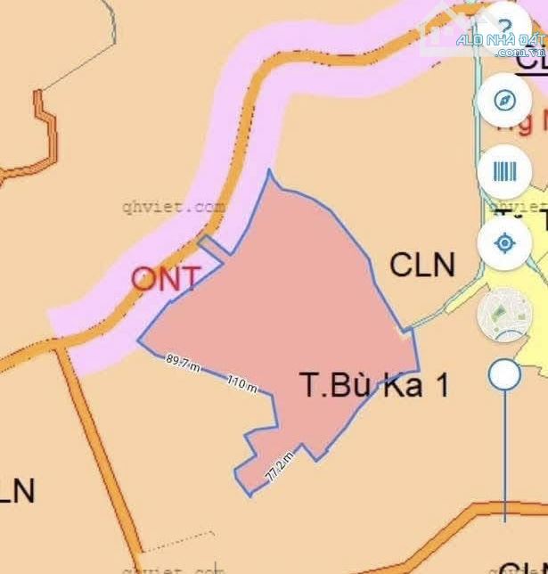 10ha7 đất QH SKC thuộc Long Hà Phú Riềng giá 1.5 tỉ/ha