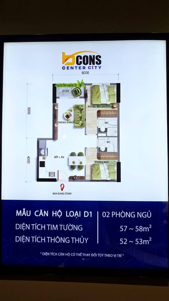 Bán căn hộ 2PN Bcons Center Citym cạnh Metro, vốn nhẹ, pháp lý chuẩn, cho thuê ngay