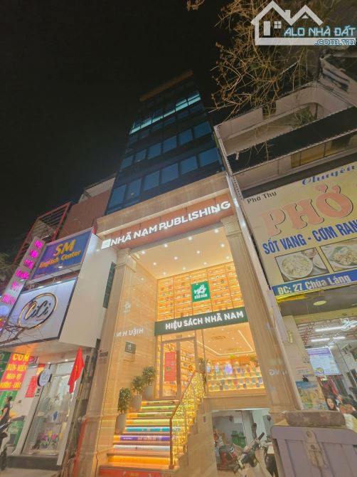 BÁN TÒA VĂN PHÒNG HẠNG A, MẶT PHỐ CHÙA LÁNG, 135M2, 9 TẦNG, MT 6M, DÒNG TIỀN 250TR, 110 TỶ