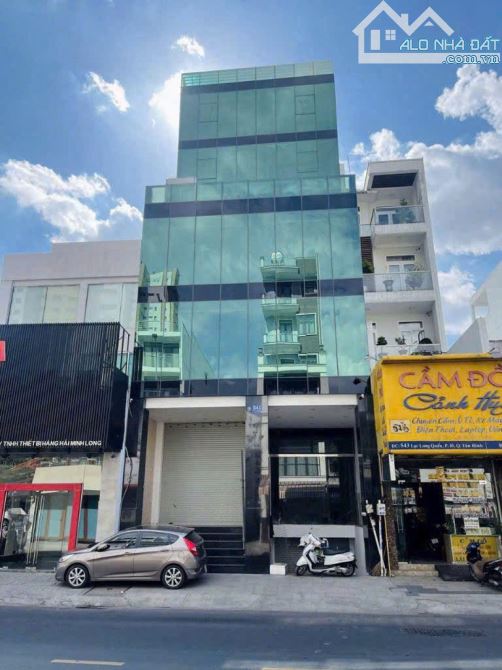 Building 7 tầng mặt tiền Lạc Long Quân. DT: 8,05m x 21m, hợp đồng thuê 120 triệu/tháng