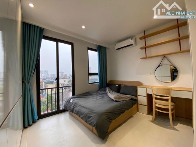 Bán toà CHDV An Dương Vương, Tây Hồ 55m² x 7T thang máy, 16 phòng, lô góc, dòng tiền 70 tr