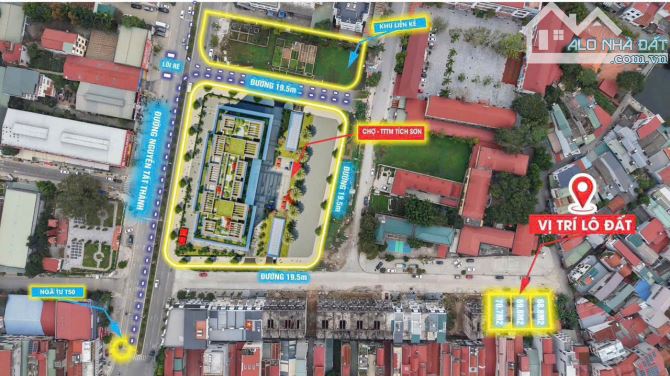 Bán căn liền kề sẵn nhà 4 tầng chân chung cư 25 tầng, giáp mầm non, cấp 2 Tích Sơn giá 3.8