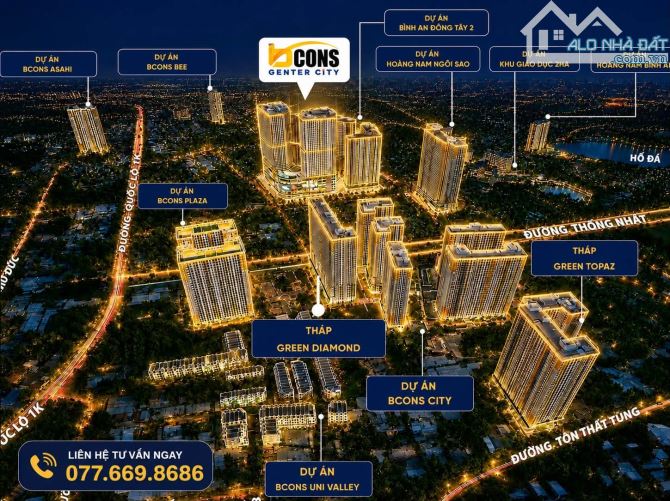 🏙️ BCONS CENTER CITY DĨ AN – CHỈ TỪ 5% KÝ HỢP ĐỒNG, CĂN HỘ GẦN METRO – LÀNG ĐẠI HỌC