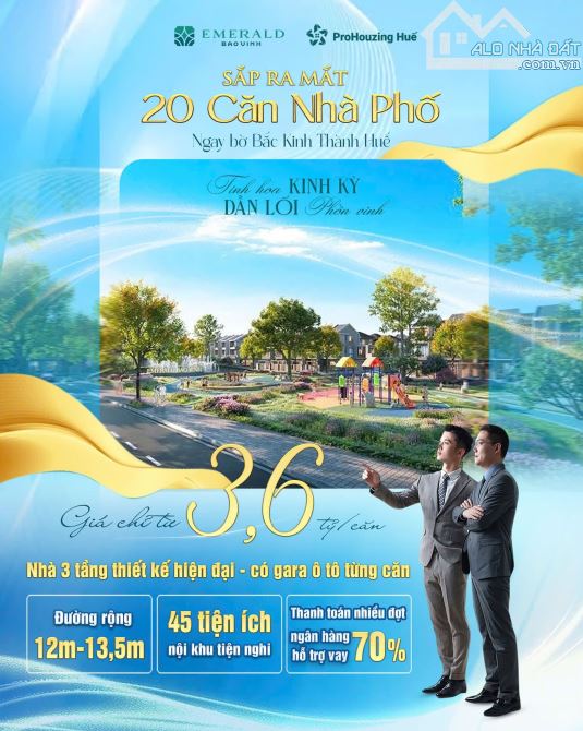 NHÀ PHỐ 3 TẦNG CHỈ 3,X TỶ CĂN - CÓ GARA Ô TÔ TẠI EMERALD BAO VINH