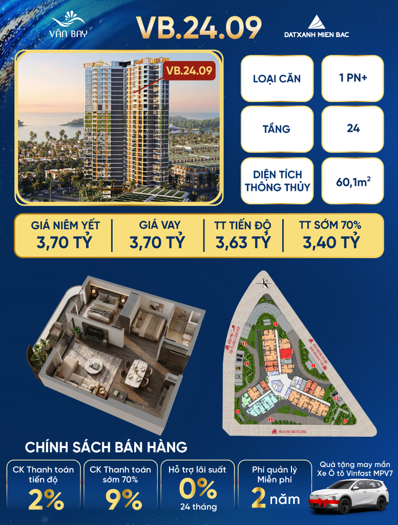 Bán căn hộ Vân Bay Phương Đông Wonder Island, sở hữu lâu dài view Vịnh Bái Tử Long