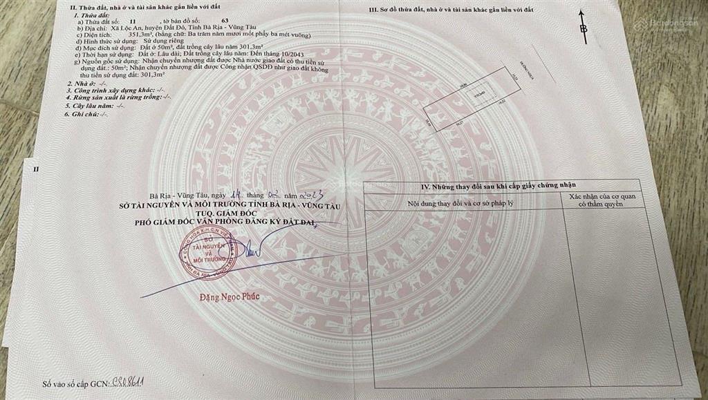 Gía tốt đầu tư bán đất ven biển lộc an (nay là phước hải) mặt tiền đường nhựa, cách biển 500m