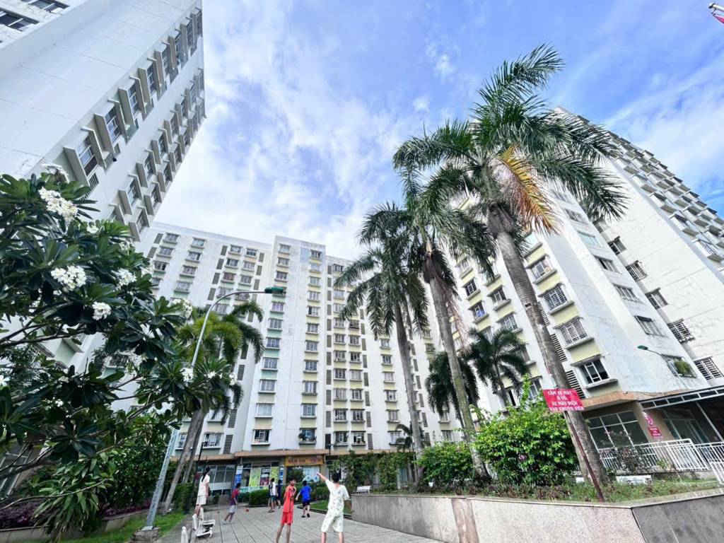 Bán căn hộ D1 KDC Phú Lợi, Quận 8, 2PN 71m2 sổ hồng riêng, tặng hết nội thất, giá 2.5 tỷ