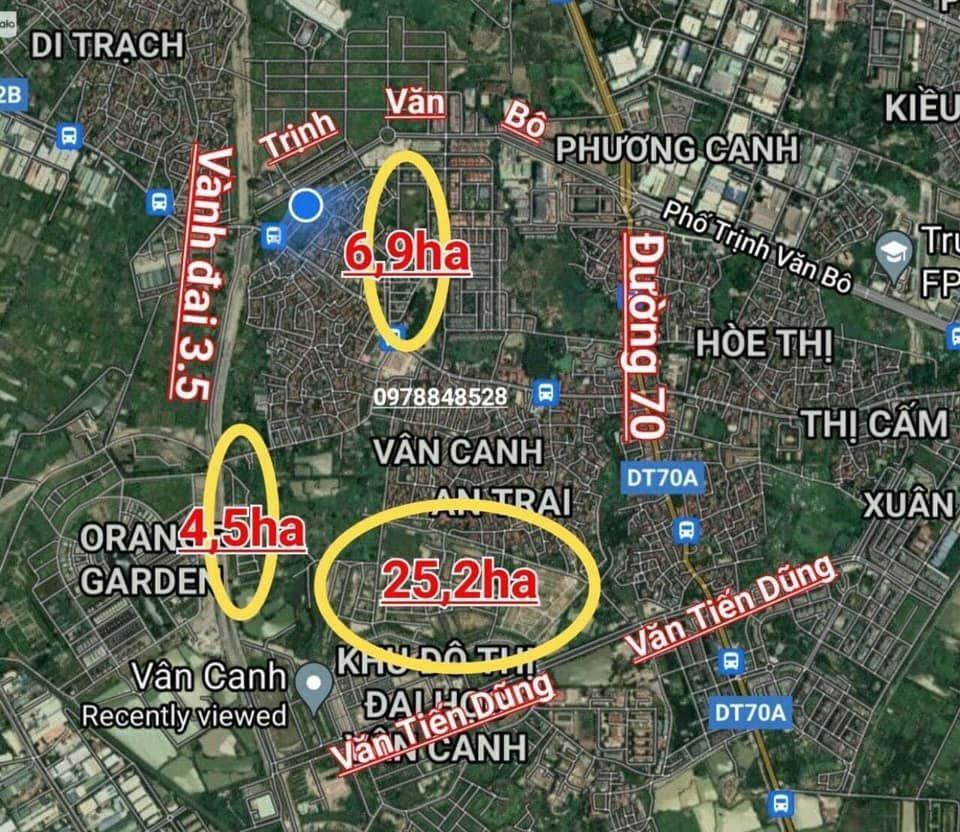 Bán lô đất dịch vụ Vân Canh số 1025-2 có diện tích 74,5m , sổ đỏ riêng biệt, giá rẻ
