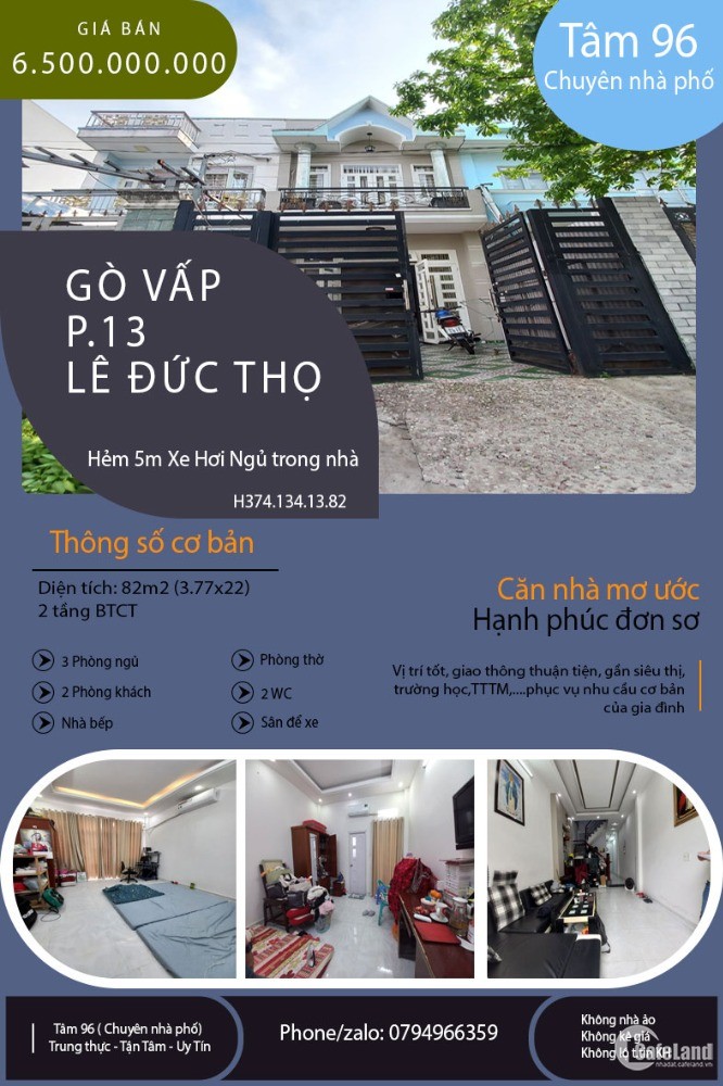Gò Vấp, P13, Lê Đức Thọ, Hẻm Xe Hơi – 5.8 Tỷ