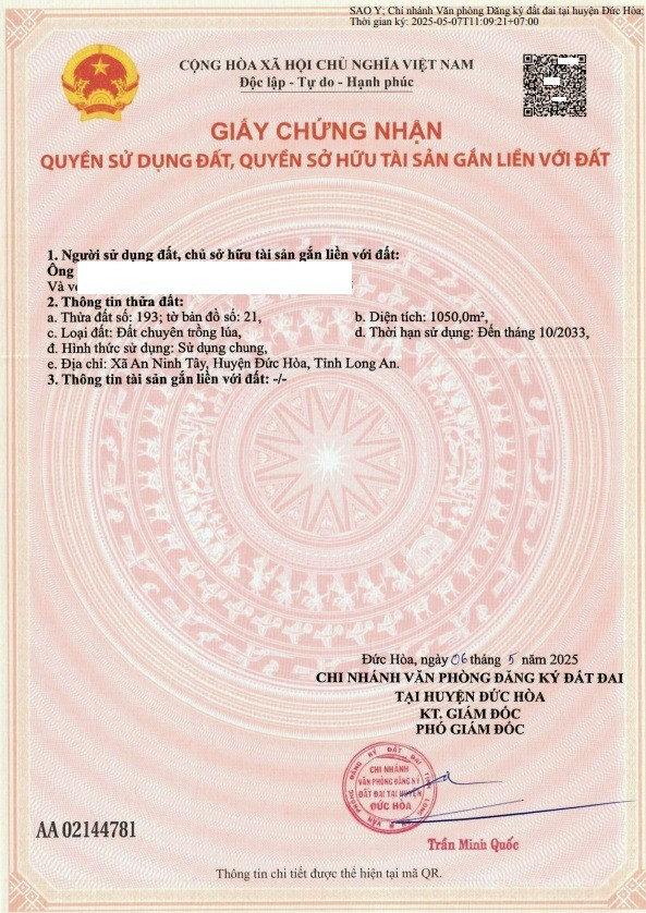 BÁN ĐẤT CHÍNH CHỦ KHÔNG QUA MÔI GIỚI, CẦN RA GẤP GIÁ TỐT
