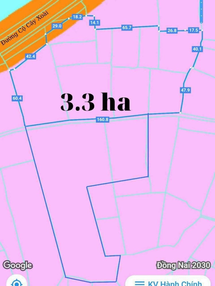 CƠ HỘI ĐẦU TƯ - 3,3 HECTA MẶT TIỀN ĐƯỜNG CÂY XOÀI, TÂN AN