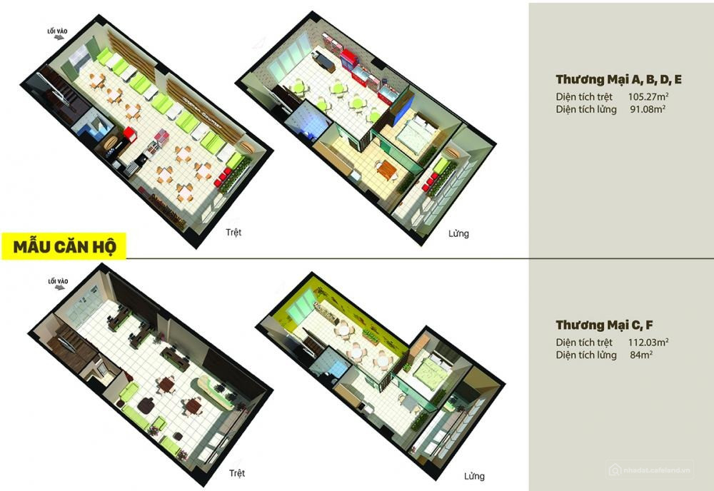 Bán căn hộ shophouse 2 mặt tiền có 197m2 tại HQC 35 Hồ Học Lãm, Bình Tân