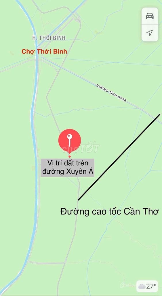 Bán đất nông, lâm nghiệp: Đất 42m MT Xuyên Á gần cao tốc Cần Thơ-CM mới [HHMG