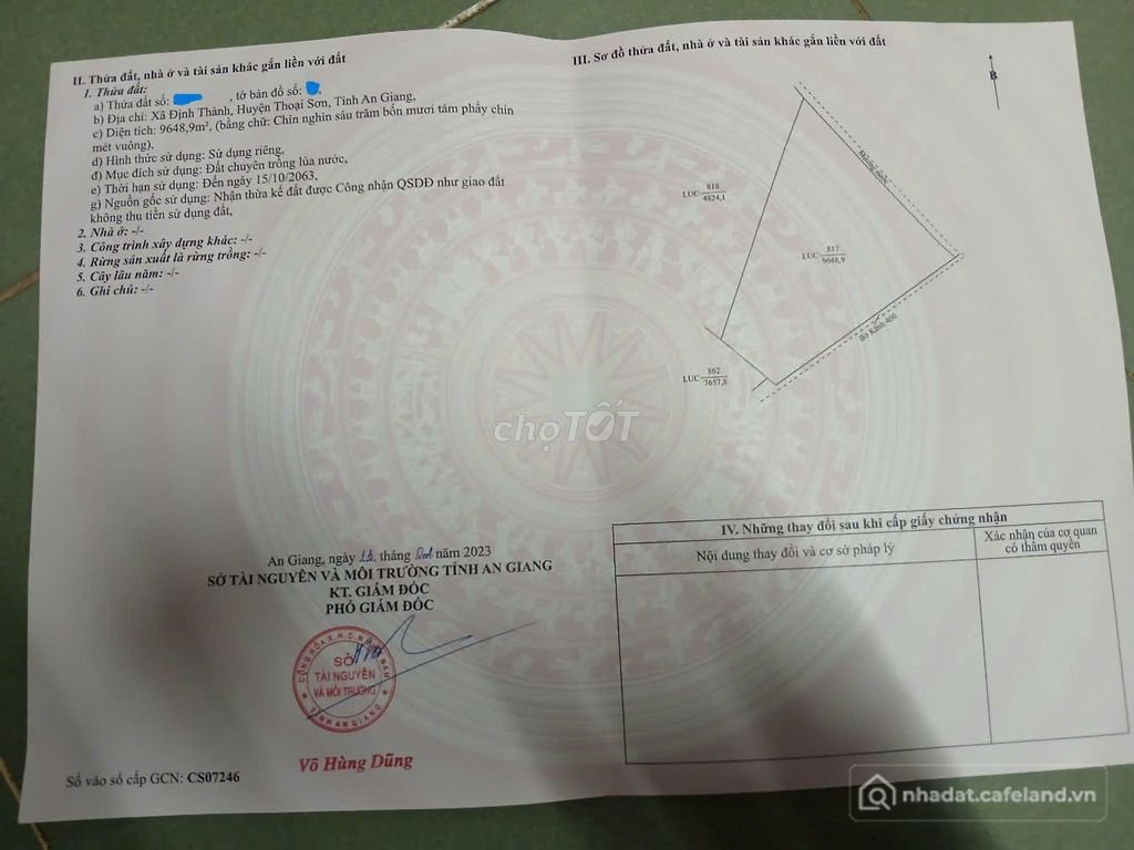 Bán đất nông, lâm nghiệp: Bán đất mặt tiền 120m – Kênh 400 - Cách chợ Kênh F 1,9