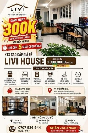 Biệt thự: KTX phú nhuận, phù hợp cho người đi làm chỉ từ 35/1 ngày, giảm 300k