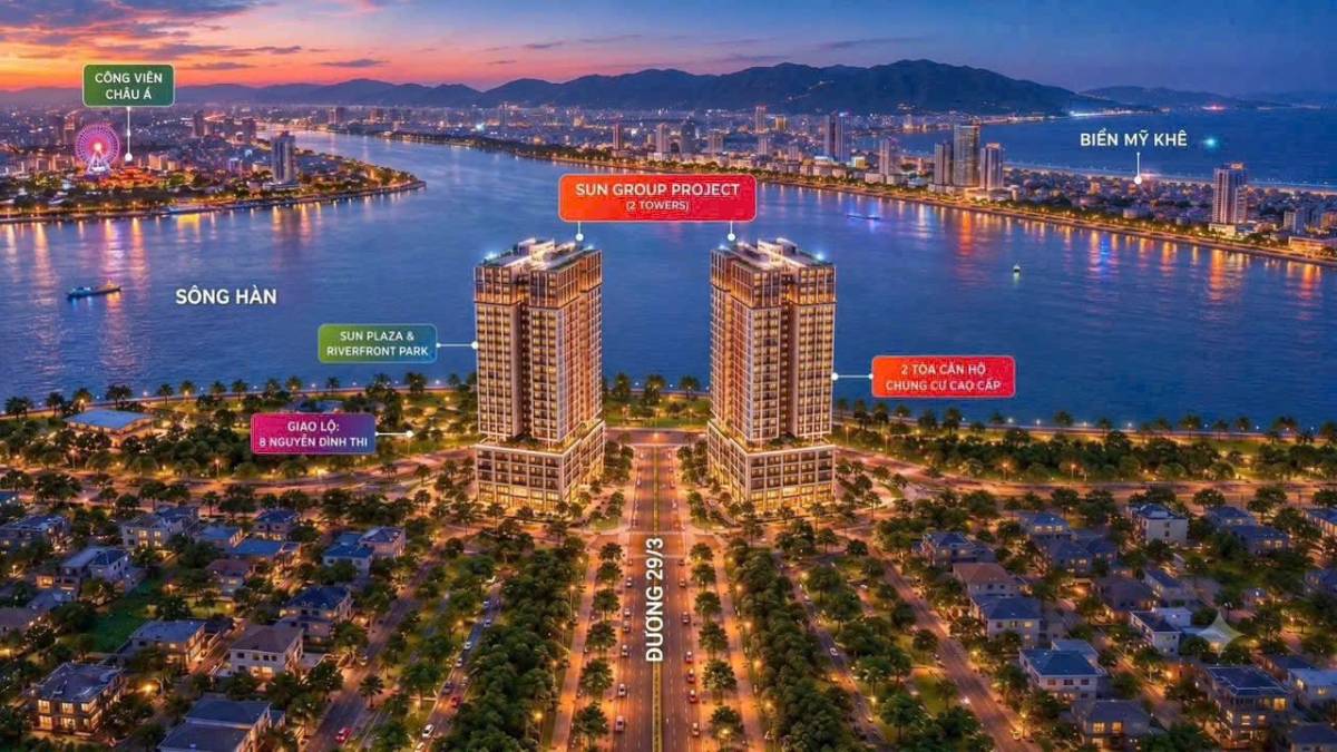 CHÍNH THỨC NHẬN BOOKING DỰ ÁN S-LIGHT TOWER ĐÀ NẴNG - 3 MẶT VIEW SÔNG