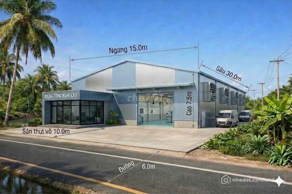 Văn phòng: Kho xưởng 15x30m Châu Thành – Thiết kế "may đo” theo khách