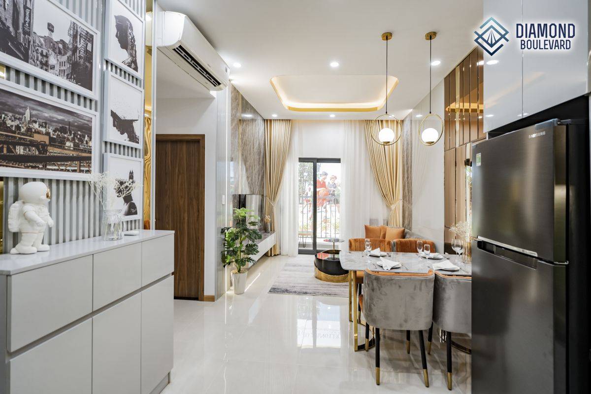 Căn 2PN 50m² Diamond Boulevard, 1,8 tỷ, full nội thất gần Aeon Mall