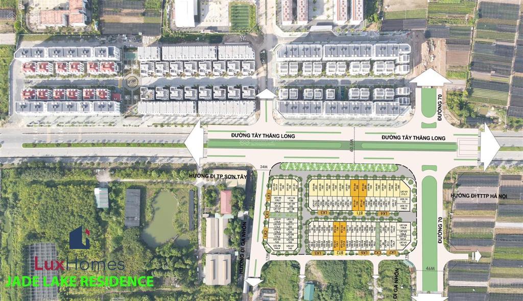 Chính chủ liền kề 160m2 jade lake tây thăng long, mt 8m, đường 60,5m giá 72 tỷ. 0989 862 ***