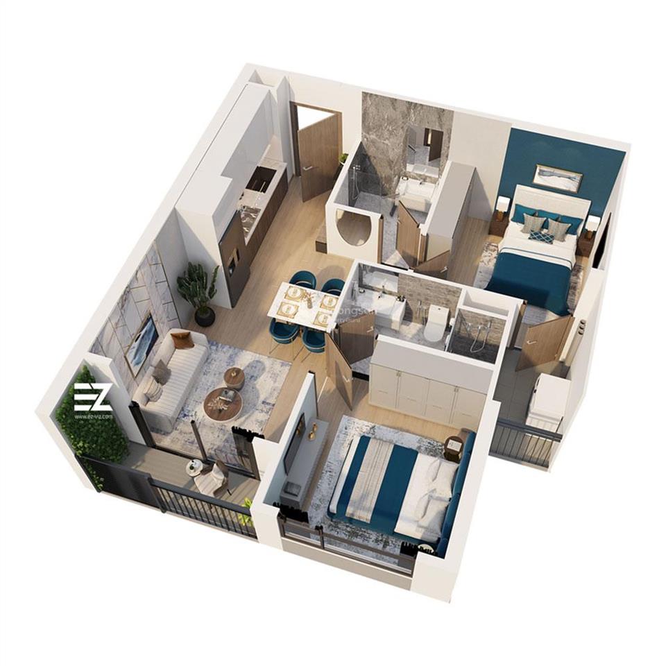 Bán nhanh căn hộ cc tại zurich, 57m², view thoáng, giá tốt phân khu zurich