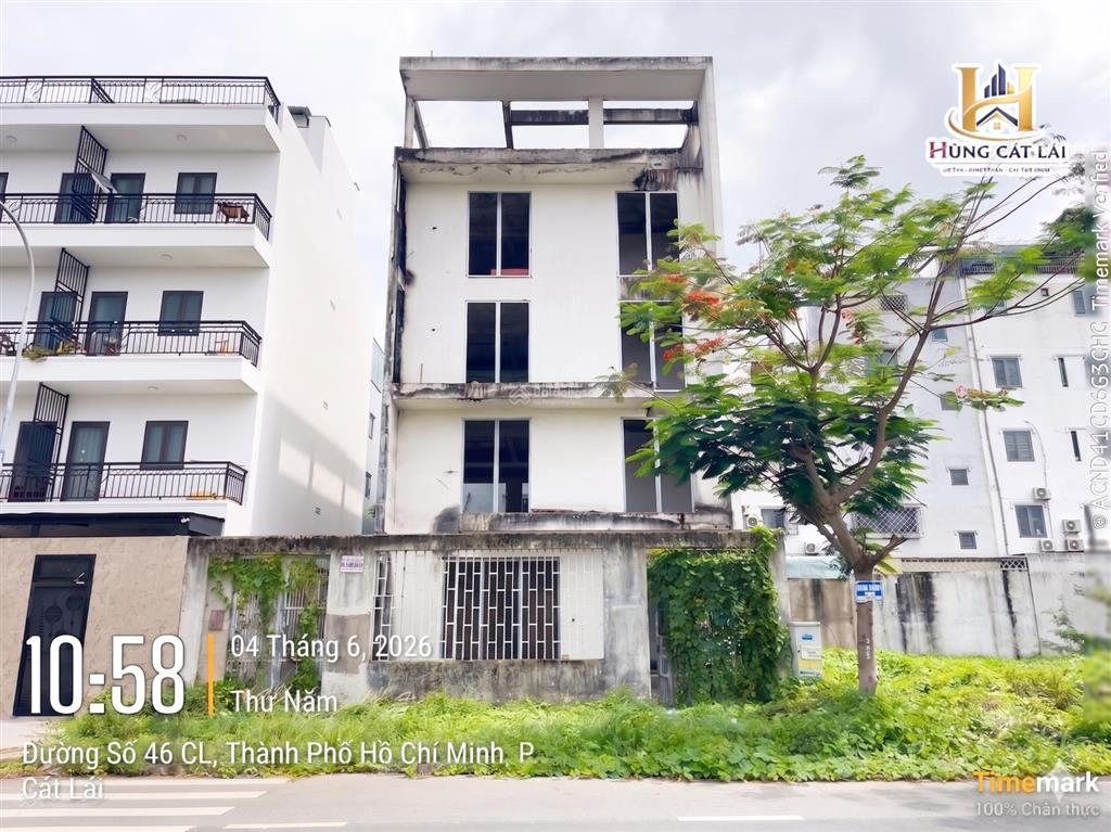 Bán nhà phố 1 trệt 4 lầu cát lái dt 11.7x17m (199.1m2) gía chỉ 21 tỷ shr làm chdv siêu tốt