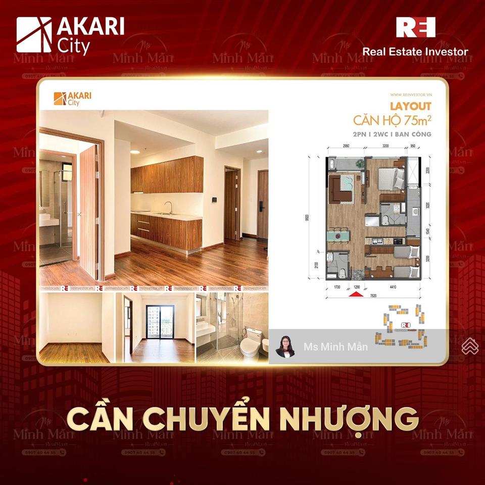 Bán căn hộ akari city nam long, 80m2 2pn 2wc có sổ hồng riêng, nhận nhà ở ngay võ văn kiệt bình tân