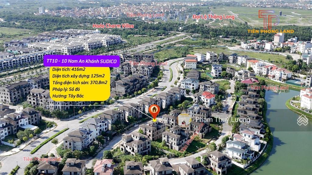 Chính chủ bán biệt thự nam an khánh, sổ đỏ 416m2, giá bán 5x tỷ. tốt nhất thị trường