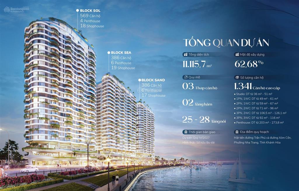 Siêu phẩm căn hộ trực diện biển trung tâm nha trang sở hữu lâu dài hiếm giá f0 từ cdt