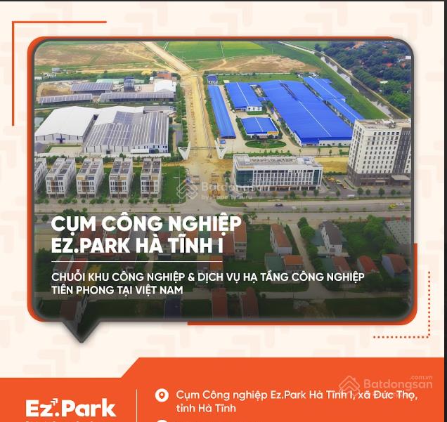 Bán đất kho xưởng kcn ez. park hà tĩnh i (ccn đức thọ) tách lô linh hoạt 0.45ha (4.500m2) giá tốt