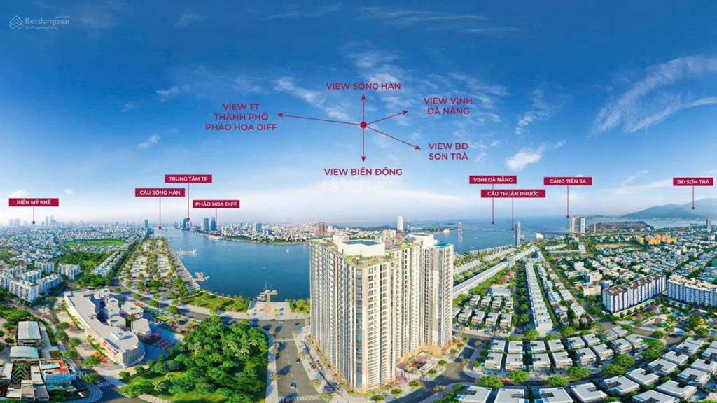 Duy nhất! căn 1pn tầng trung view sông hàn 45m2 hướng đông nam mát mẻ ngay