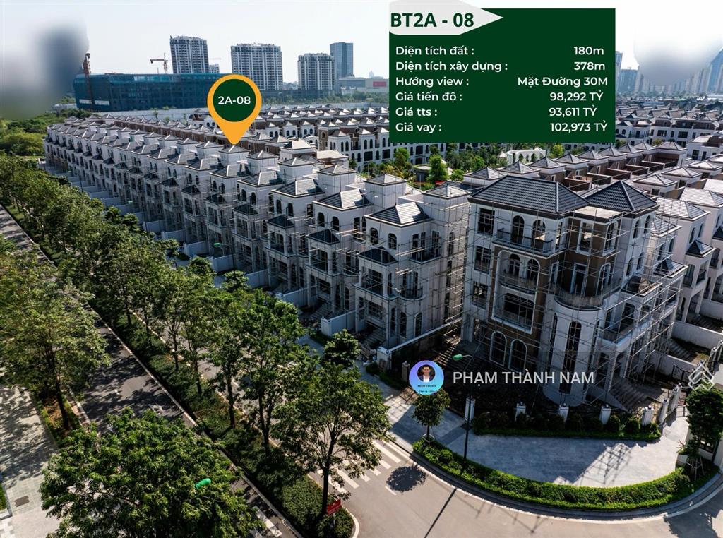 Biệt thự mặt đường 30m căn số 08 siêu phẩm kinh doanh tại lõi ciputra tây hồ