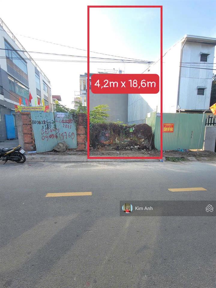 Bán lô đất mặt tiền kinh doanh đường số 6 linh tây. đất vuông vức 78,9m2 ngang 4,2m xây dựng cao
