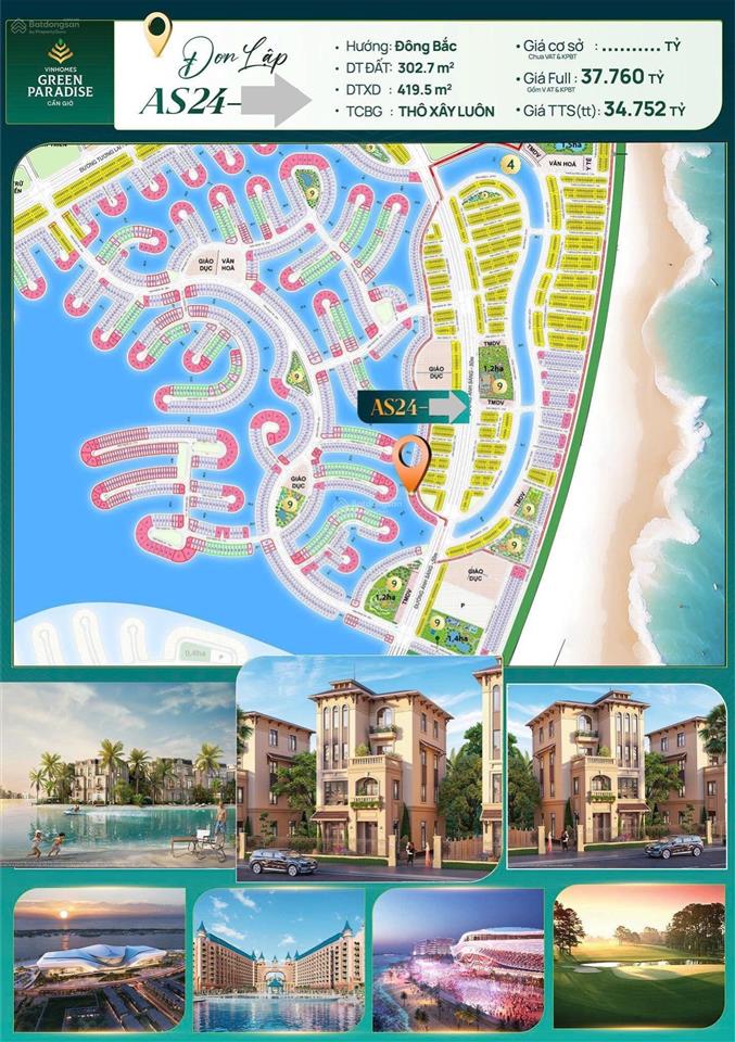 Siêu phẩm biệt thự song lập vịnh ngọc bãi biển riêng sau nhà tại vinhomes cần giờ, 0912 282 ***