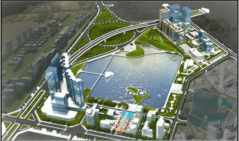 Bán lô biệt thự 209m2 góc vip mặt công viên cầu giấy 0974 681 ***