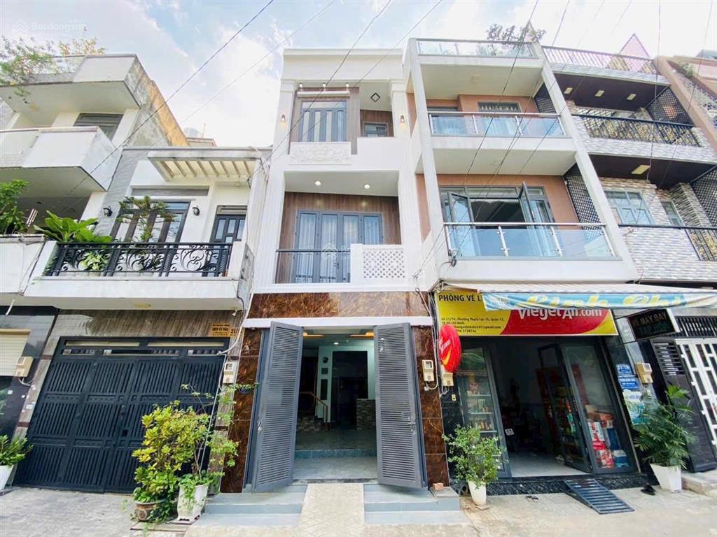 Nhà 3 lầu hẻm thông 8m tl16 qua tl15 sát ngã tư ga. tiện làm văn phòng cty. dt 4.2m x 13m. vip