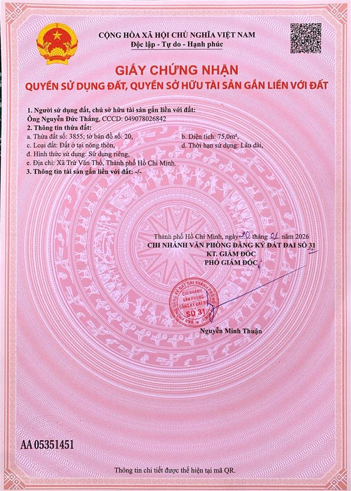 Bán đất 585 triệu 75m2 5x15m sổ sẵn, sang tên liền trong ngày gọi 0906 443 *** đi xem