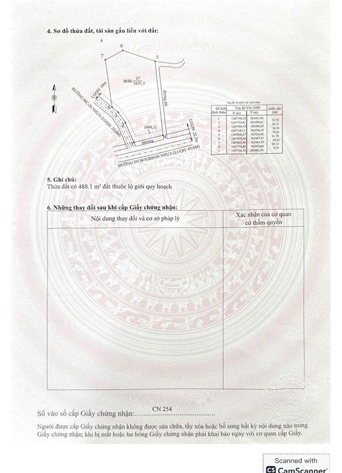 Bán gấp 5631m2 đất trồng cây 02 mặt tiền nhựa bourbon, tân biên, tây ninh. 5,8 tỷ (tl)