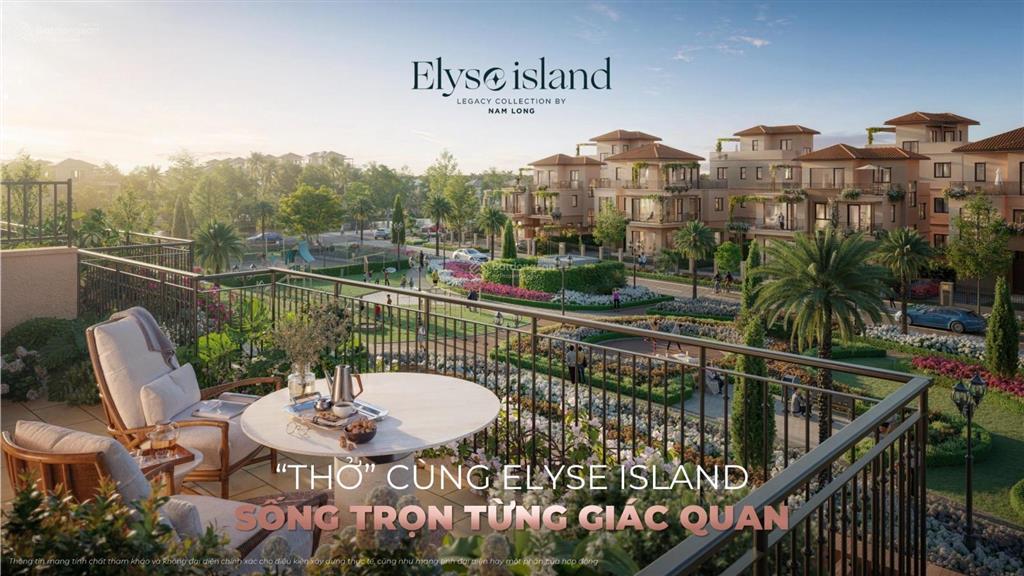 Mở bán biệt thự song lập cao cấp dự án elyse island, view công viên rất đẹp, tt tiến độ, ck 8,5%