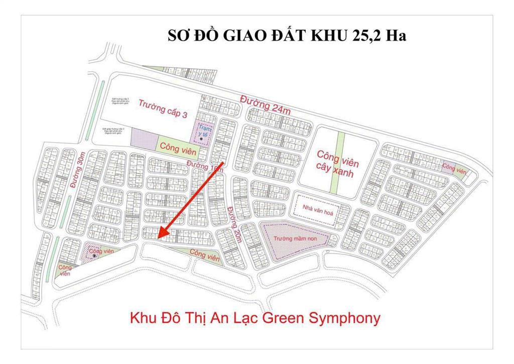 Bán lô đất 47m mặt tiền 4,2m, hướng mát gần công viên trường học, giá mềm
