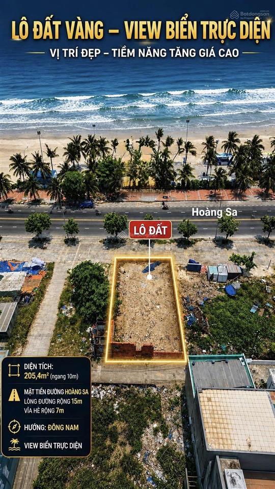 Cần bán cả 2 lô liền kề đường hoàng sa đối diện bãi tắm mân thái (205m2 giá 85 tỷ)