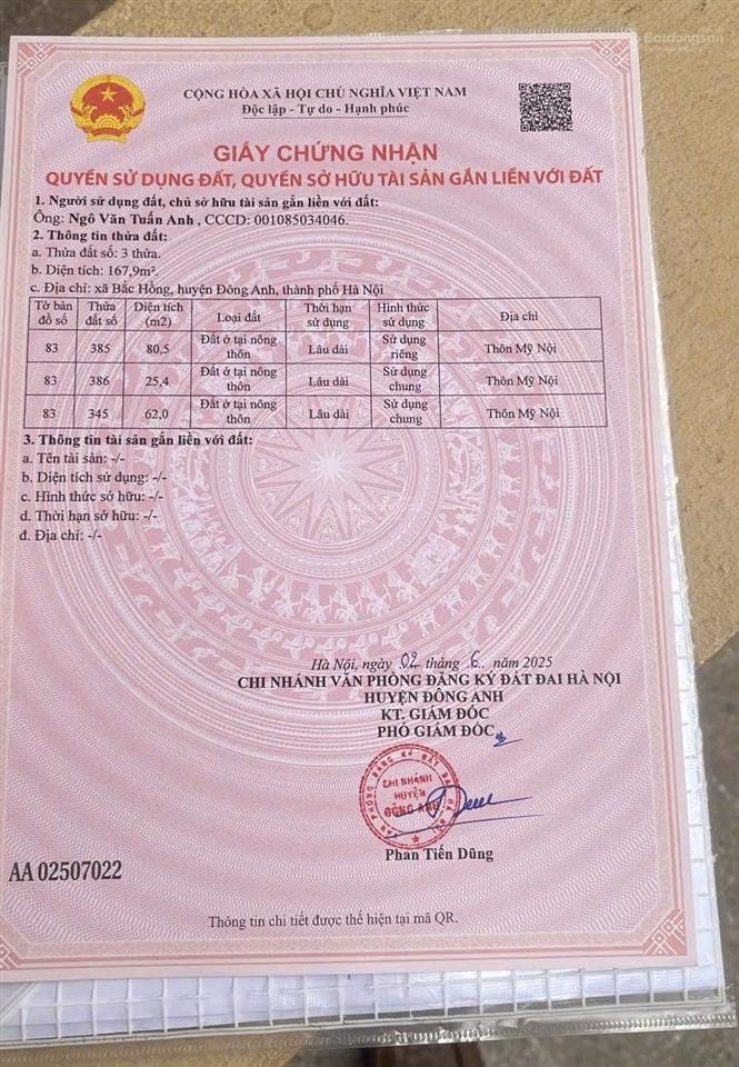 Bán đất mĩ nội bắc hồng cũ, 80m 4,32 tỷ, mặt tiền siêu rộng, lưu không sử dụng 90m²