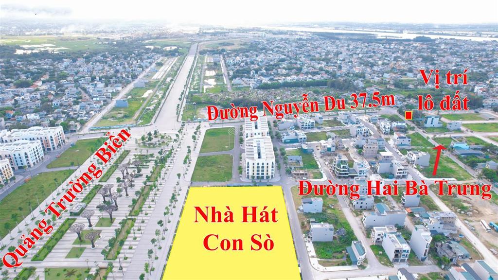 Bán lô đất vàng đường hai bà trưng, cách biển sầm sơn chỉ 600m, sổ đỏ trao tay, giá tham khảo tốt