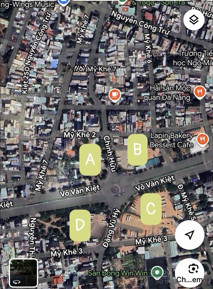 10.99 tỷ mt mỹ khê 7 kề bên block xây trung tâm tài chính 71,6m2 ngang 5m5